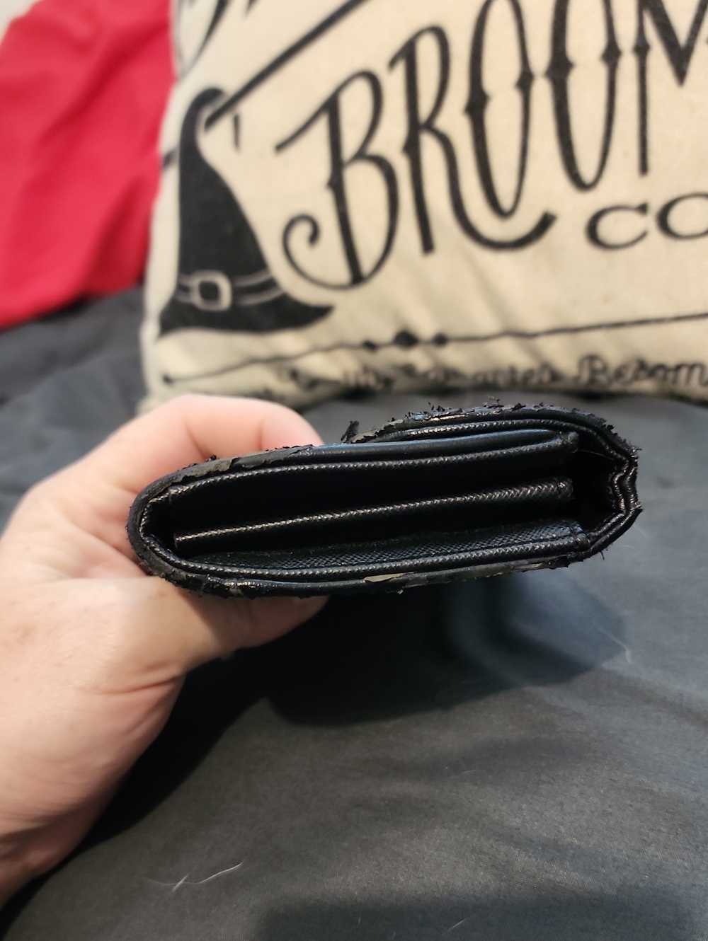 Dior Beige & Black Oblique Canvas And Saffiano 'D'  Long Wallet - Picture 4 of 5